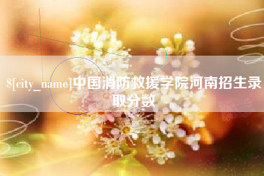 张家界中国消防救援学院河南招生录取分数