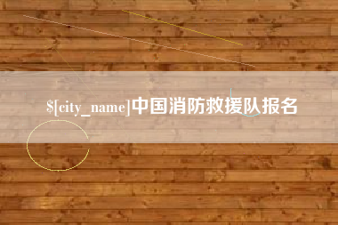 张家界中国消防救援队报名