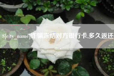 张家界诈骗冻结对方银行卡,多久返还