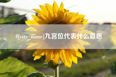 张家界九宫位代表什么意思