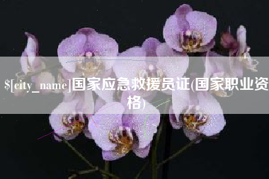 张家界国家应急救援员证(国家职业资格)