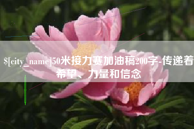 张家界50米接力赛加油稿200字-传递着希望、力量和信念
