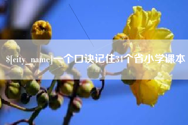 张家界一个口诀记住34个省小学课本