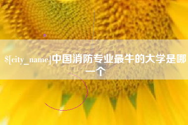 张家界中国消防专业最牛的大学是哪一个