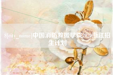 张家界中国消防救援学院2020浙江招生计划