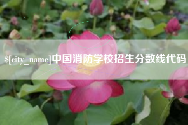 张家界中国消防学校招生分数线代码