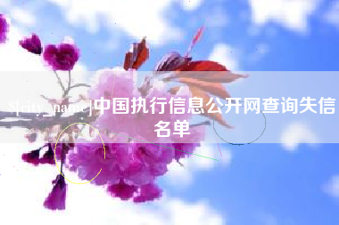 张家界中国执行信息公开网查询失信名单