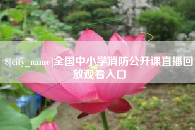 张家界全国中小学消防公开课直播回放观看入口