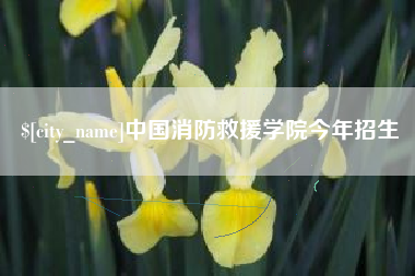 张家界中国消防救援学院今年招生