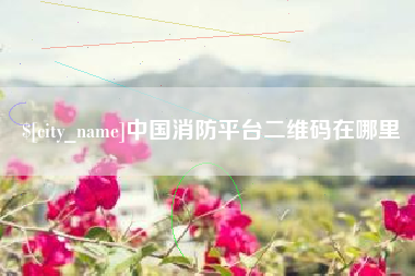 张家界中国消防平台二维码在哪里