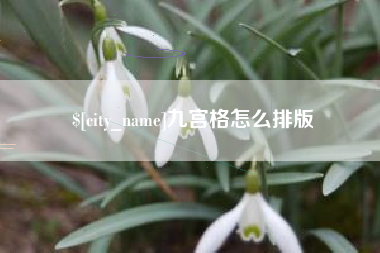 张家界九宫格怎么排版