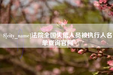 张家界法院全国失信人员被执行人名单查询官网