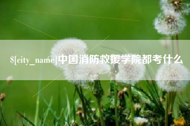 张家界中国消防救援学院都考什么