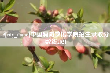 张家界中国消防救援学院招生录取分数线2021