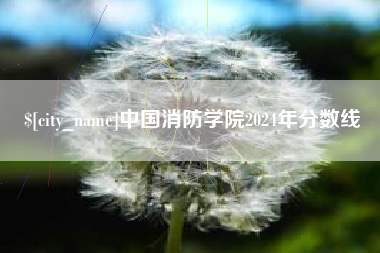 张家界中国消防学院2024年分数线