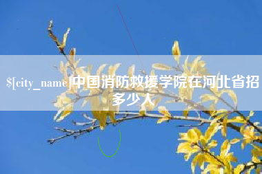 张家界中国消防救援学院在河北省招多少人