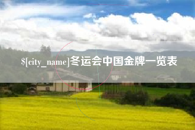 张家界冬运会中国金牌一览表
