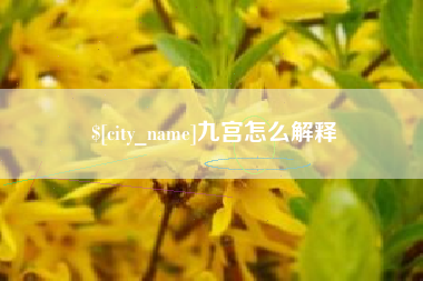 张家界九宫怎么解释