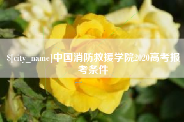 张家界中国消防救援学院2020高考报考条件