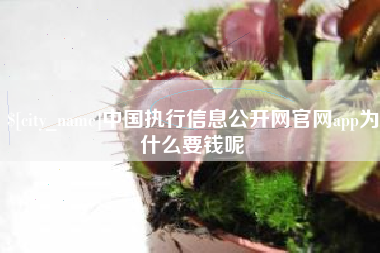 张家界中国执行信息公开网官网app为什么要钱呢