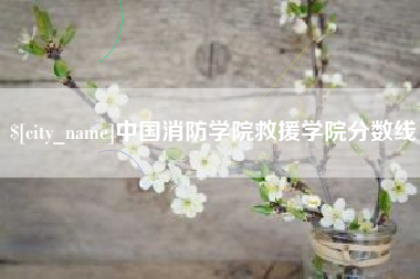 张家界中国消防学院救援学院分数线